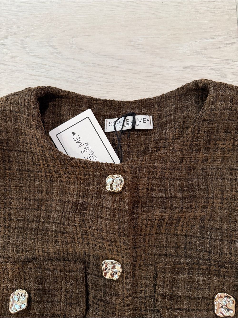 Brown Tweed Belted Vest and Skort - Picture 5 of 11